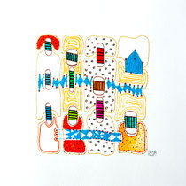 N°2 - Feutres acryliques 40 cm x 40 cm