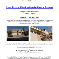 EnviroCoatings Cool Wall Energy Savings Case Study, Tempe, AZ Page 1