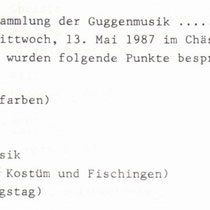 Gründungsprotokoll 1987