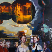 RAYK GÖTZE, Das Spiel, Öl, Acryl / Leinwand, 240x200cm, 2020