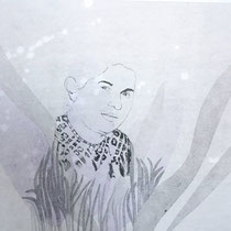 KARINA MENDRECZKY, Magda 5, Radierung, Hochdruck / Japanpapier, 50x70cm, 2020