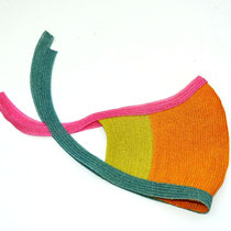 WALTRAUD JUNGWIRTH, Maske Dünne Strohborte (Zellophan + Baumwolle), Innenfutter herausnehmbar und waschbar  