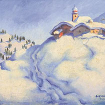 HERBERT GURSCHNER, Winterlandschaft I, Öl/Leinwand 38x43cm, 1932