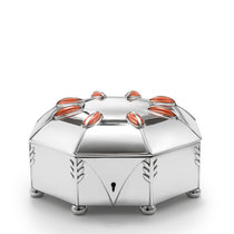 KOLO MOSER, Kassette, Silber, Entwurf von 1902, 13x13x6,5cm, 766g, Foto Craig Dillon