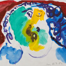 OTTO MÜHL, o. T., 28.03.1984, Aquarell / Papier, 30x43cm