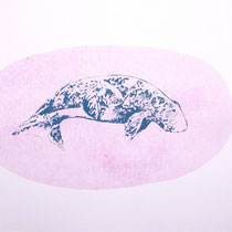 KARINA MENDRECZKY, Whale 2, Radierung / Papier, 40x50cm, 2020