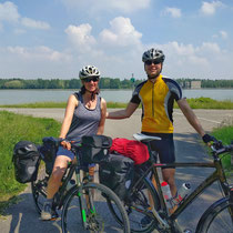 Donauradweg am Weg nach Wien