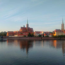 Blick auf die Altstadt in Wroclaw