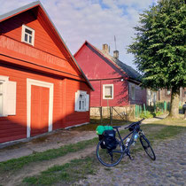 Schöne bunte Häuser im Baltikum