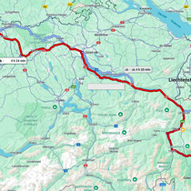 Rückfahrt von Celerina via Chur nach Basel