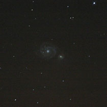 Supernova en la Galaxia del Remolino imajen tomada el 11 de julio de 2.005 a las 00:44 Telescopio Newton 310mm Canon EOS 300D ISO3.200 69seg.