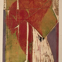Construction 2; 16 x 21cm; Wood, Ink; Monotype; 2024