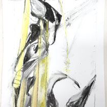 Wildwuchs 11, Zeichnung Kohle/Pastellkreide, 29x21 cm, 2024