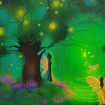 "Zauberwald", Acryl auf Leinwand, 2022, 40 x 50 cm