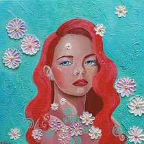 "Frühling", Acryl auf Leinwand, 2024, 40 x 40 cm | Foto: Anna Karina
