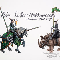 Kunstkreis-Frankenthal | Harald-Alexander Klimek,Dein Ritter Hultenreich" 2022, Grafik HUL + HAK, Foto: HAK