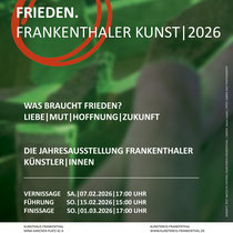 Plakat: FRIEDEN. FRANKENTHALER KUNST | 2026 