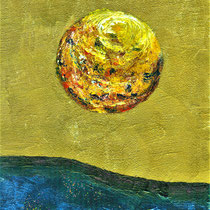 Wolfgang Graf | "Morgenbild", 170211, Acryl, Glitter, Pigment auf Papier, 2011, 21x15cm