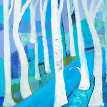 "Poesie des Waldes", Acryl, 80 cm x 60cm, 2024 | Bärbel Vogt | Foto: Bärbel Vogt