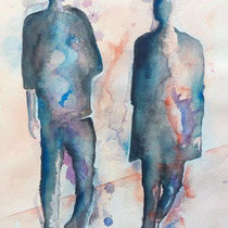 Spaziergang , Aquarell, 2017, 44x31,5 cm | Manuela Sold | Foto: Manuela Sold 