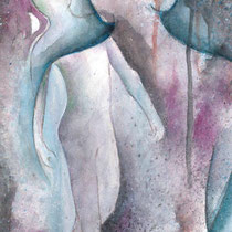 Tänzer, Aquarell, 2018, 29x20 cm | Manuela Sold | Foto: Manuela Sold