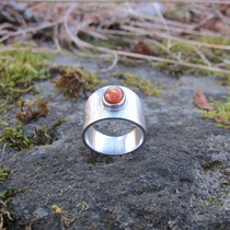 Ring, Silber 925, Sonnenstein (Seitansicht)