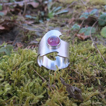 Ring, Silber 925, rosa Turmalin