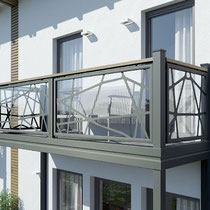 Alu/Glas Balkon Metro, Riedering