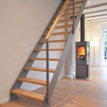 Kaminofen Attika Q-BIC 127 platin in Düsseldorf