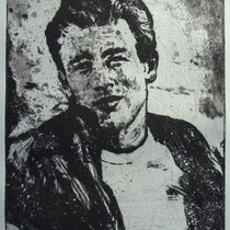 "James D.", Radierung, Aquatinta, ca 25 x 20 cm