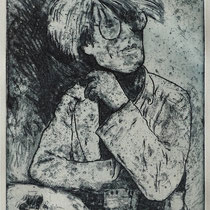 "Andy W.", Radierung, Aquatinta, ca 24,5 x 20,5 cm
