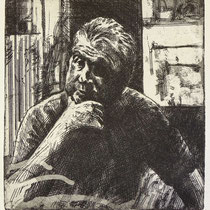 "Der Maler (FB)" Radierung, Aquatinta, ca 12,5 x 12 cm