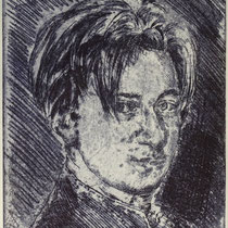 "David W.A.M.", Radierung, Aquatinta, ca 24,5 x 23,5 cm