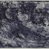 "Cecina-Garten", Radierung, Aquatinta, ca 11,7 x 24,7 cm