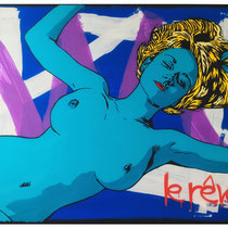 le rêve | acrylic & spraypaint on canvas | 200x150 cm | 78x59 inches