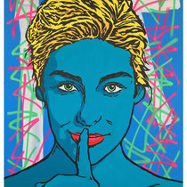 Our Secret | acrylic & spraypaint on canvas | 140x180 cm | 55x71 inches