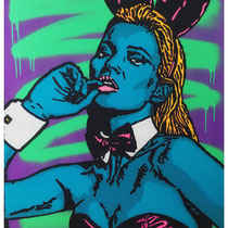 Bunny Kate | acrylic & spraypaint on canvas | 100x120 cm | 40x48 inches