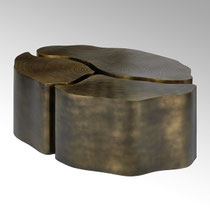 Tischset Eisen Bronze antik 102 x 76 cm H 39 cm 