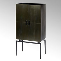 Loft Kabinettschrank H 143cm, 40 x 70 cm Metall dunkel bronze