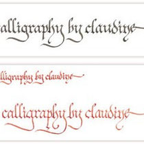 my own flourished gothic script