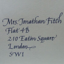 flourished italic script