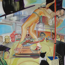 "Alles für die Katz", Öl auf Leinwand, 200x170cm, 2007