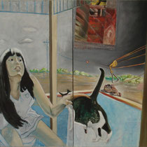 " Froschkönig ", Öl auf Leinwand, 130 x 280 cm, zweiteilig,2007 