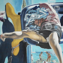 "Julie and the bee", Öl auf Leinwand, 120x160cm, 2006
