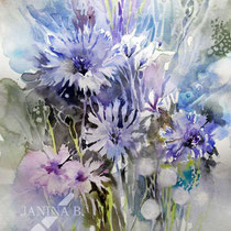 Flowers VIII 2023 (T1) 30x40cm / Watercolour by ©janinaB.