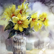 Flowers VII 2023 (T1) 30x40cm / Watercolour by ©janinaB.