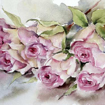 Roses VII 2023 (O3) 20x30cm / Watercolour by ©janinaB.