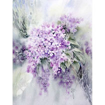 lilac I 2023 (T1) 30x40cm / Watercolour by ©janinaB.