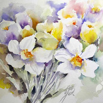 Flowers III 2023 (O3) 20x30cm / Watercolour by ©janinaB.