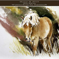 Horse II 2019 (O4) / 20x30cm Watercolour by ©janinaB